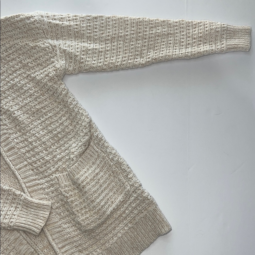 Cat & Jack Cream Textured Cardigan Girls size 4/5 - Picture 4 of 6